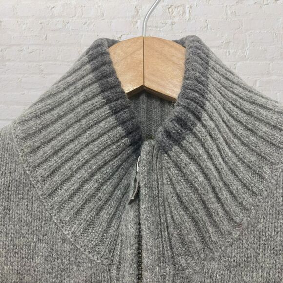 Banana Republic Merino Wool Chunky Cable Knit Cardigan Full-Zip Size L - Picture 7 of 16